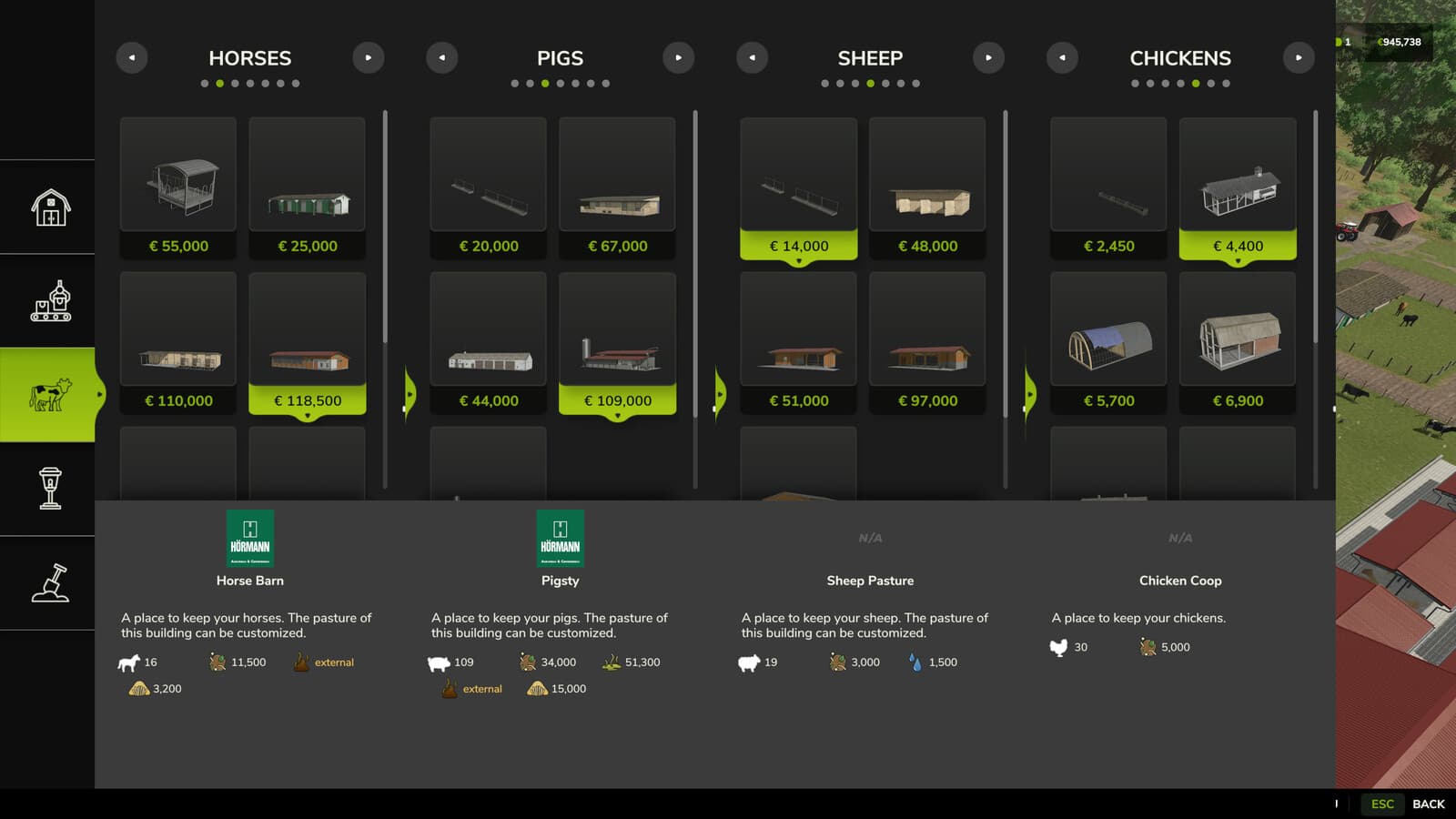 Build Menu: Husbandry Storage Info 2