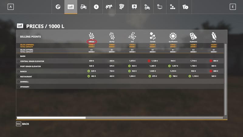 INFO MENU