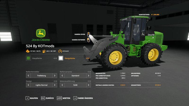 JOHN DEERE 524K WHEEL LOADER &amp; SHOVEL 2