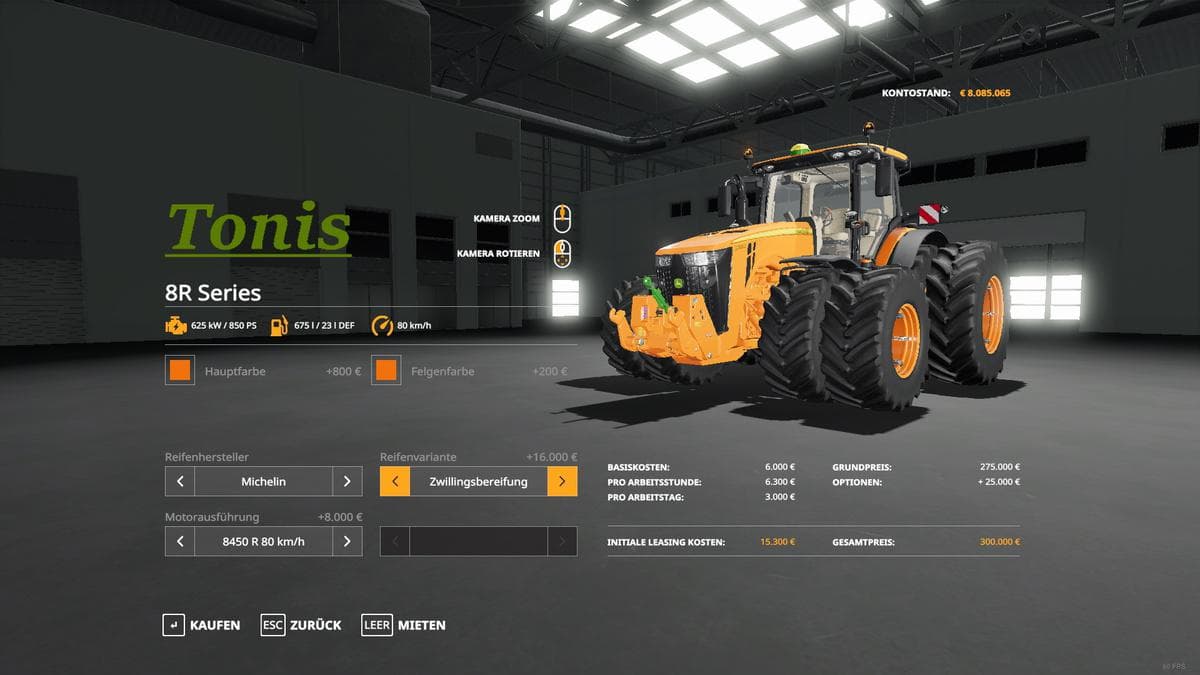 JOHN DEERE 850 PS 2