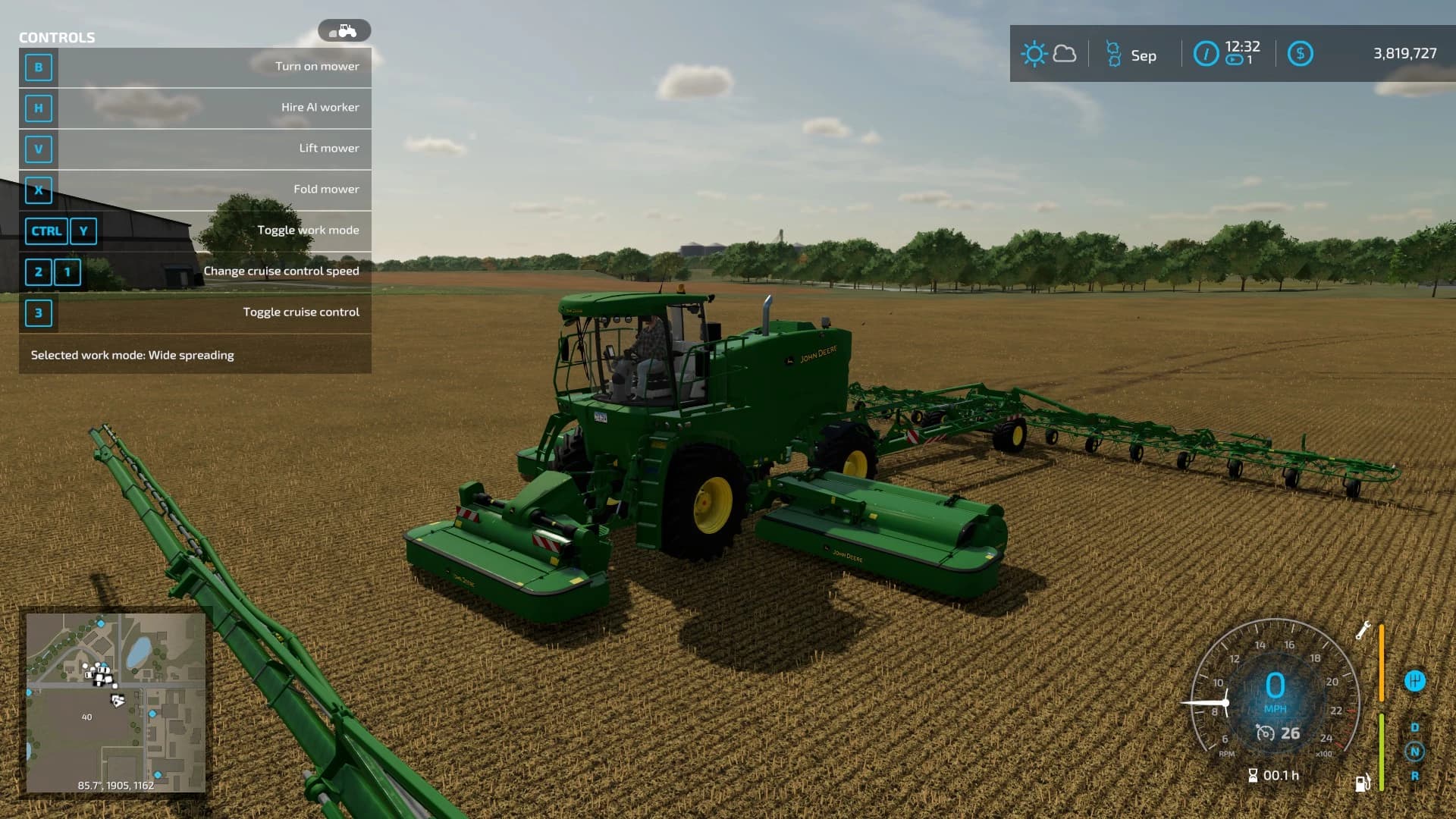 JOHN DEERE BIG M 450 MOWER WITH PTO