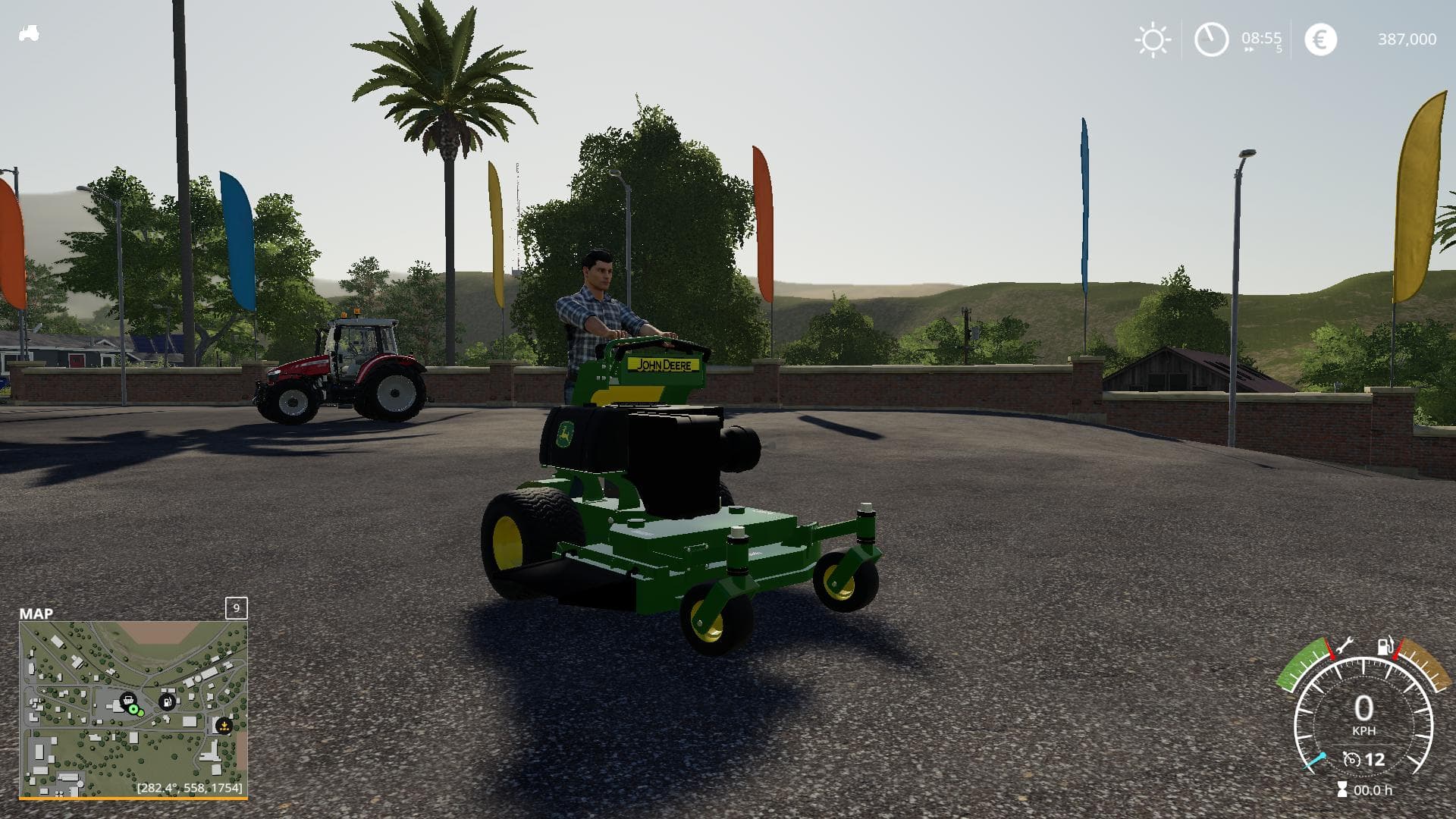 JOHN DEERE STAND ON MOWER