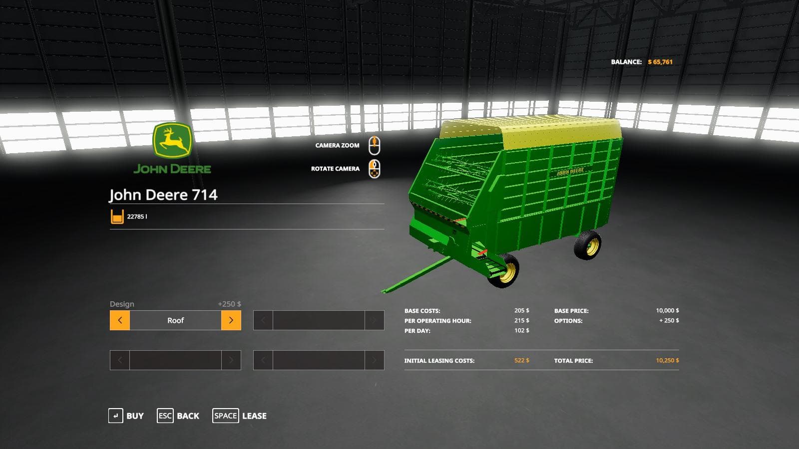 John Deere 714 Forage Box