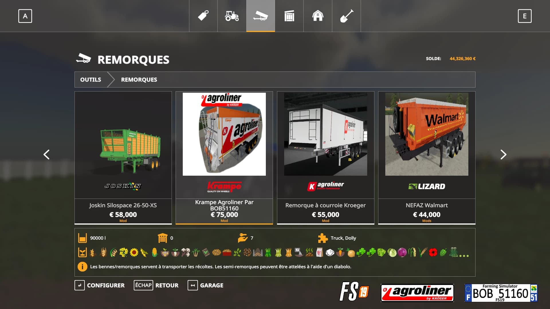 KRAMPE AGROLINER BY BOB51160