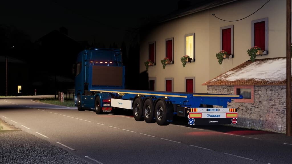 KRONE FLATBED TRAILER 4