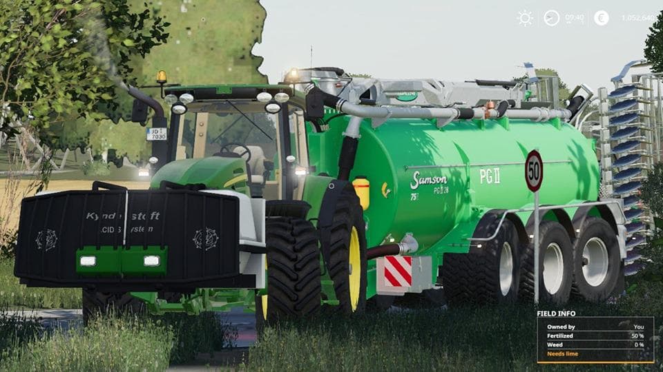 Kyndestof (slurry) front tank