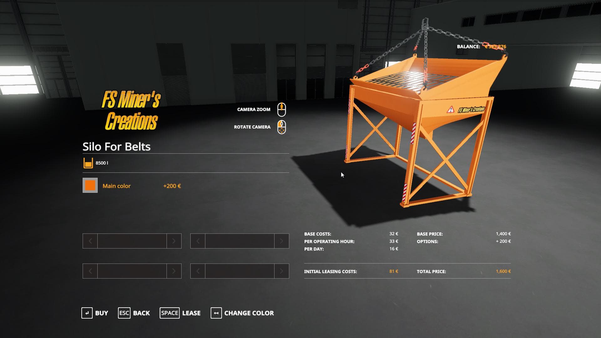 LOADING SILO FOR CONVEYOR 2