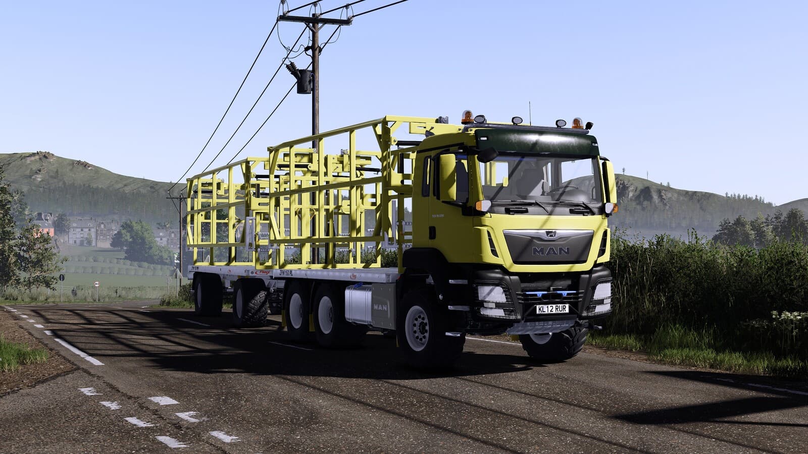 MAN TGS Fliegl Bale Platform 3