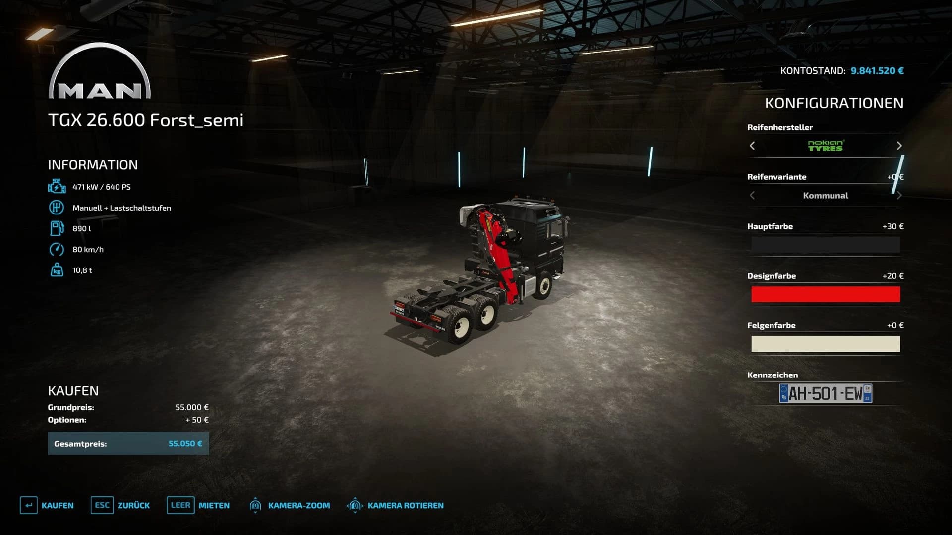 MAN TGX FORST SEMI 3