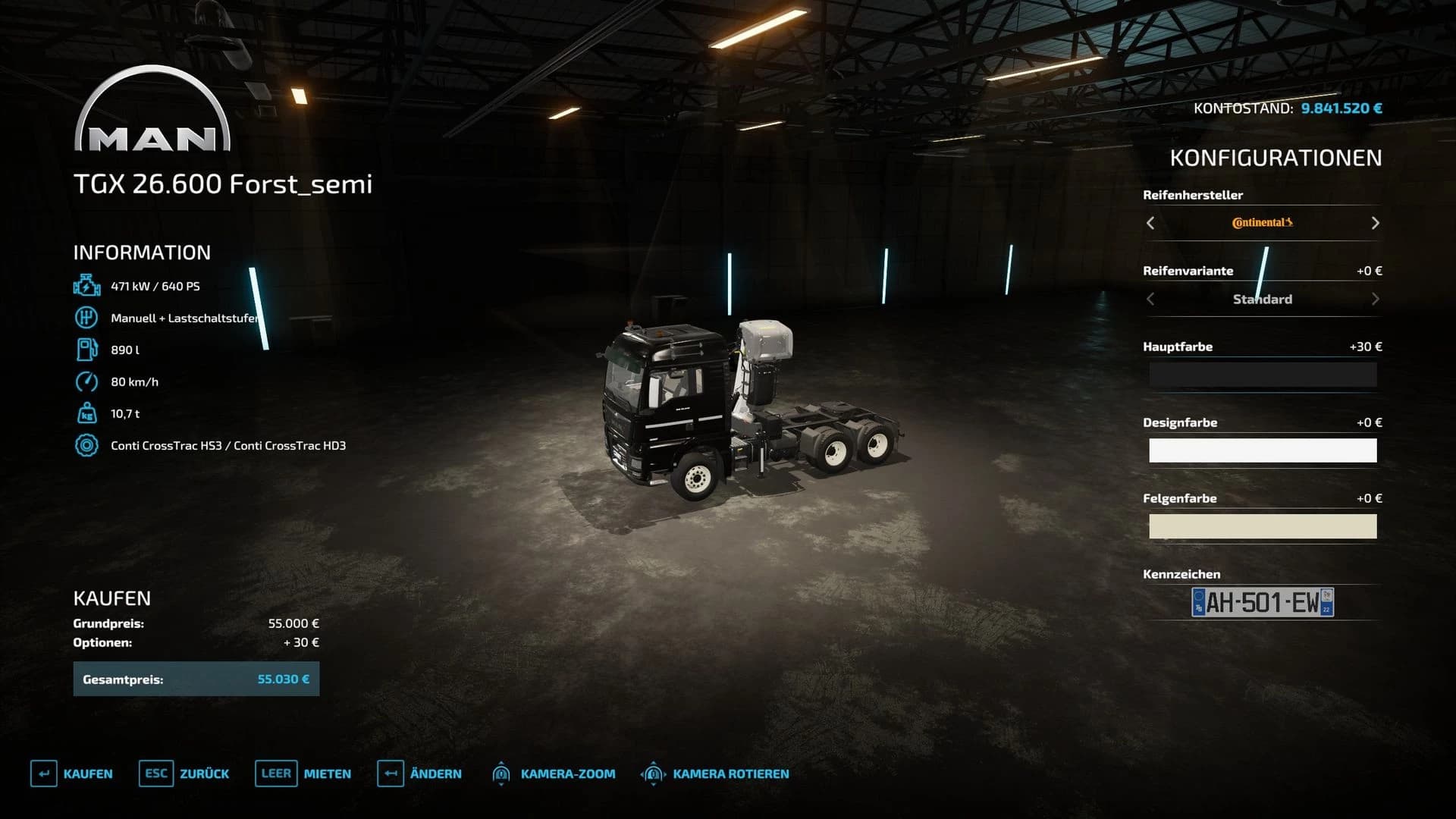 MAN TGX FORST SEMI