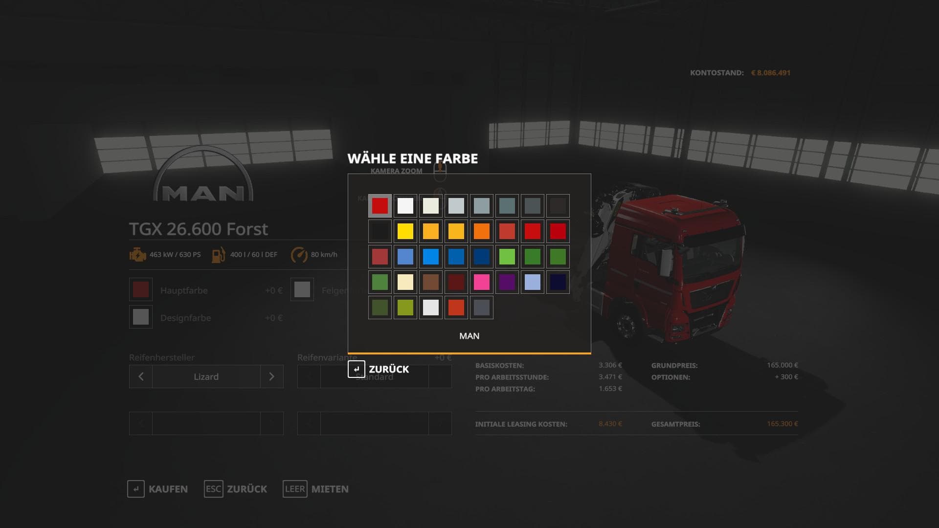 MAN TGX FORST SEMI