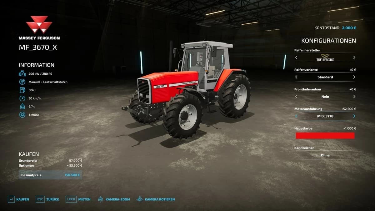MASSEY FERGUSON 3670 X 2