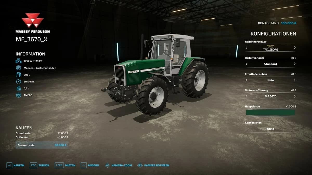 MASSEY FERGUSON 3670 X