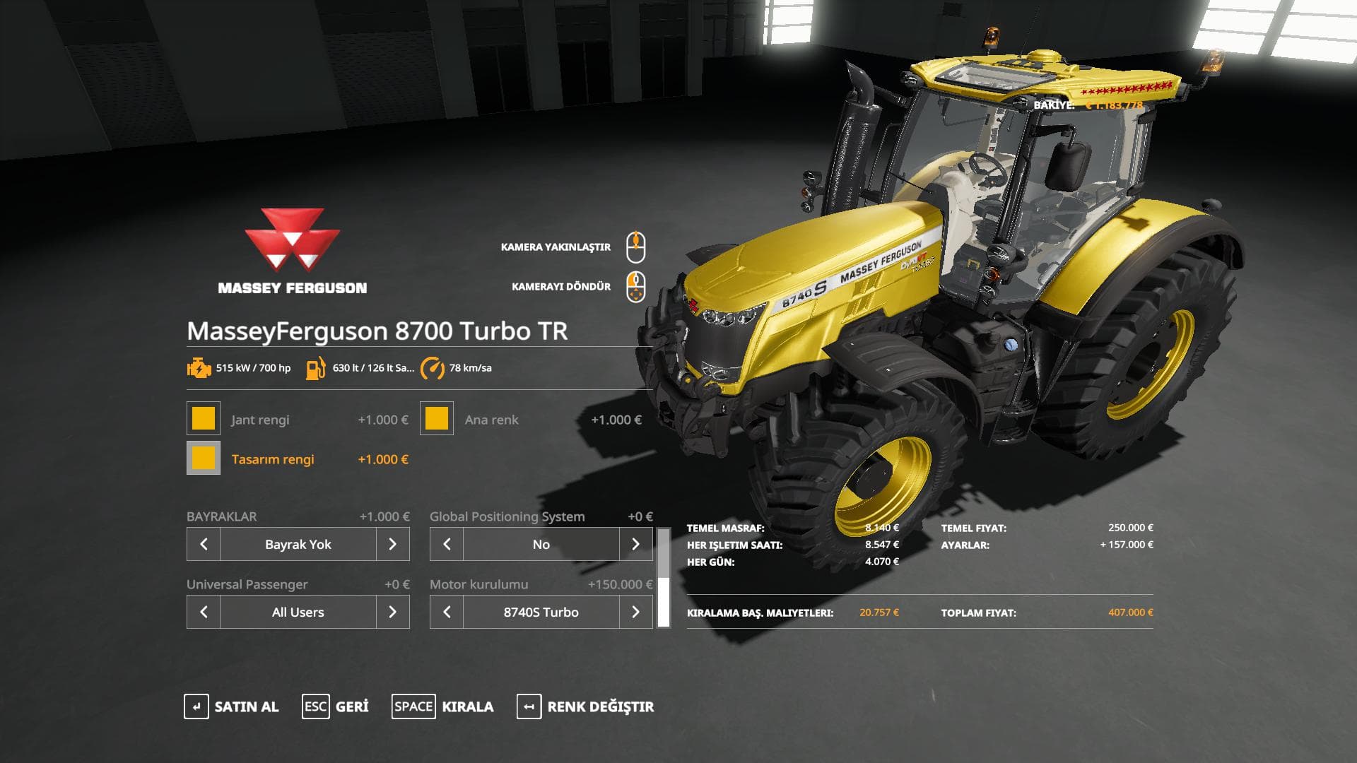 MASSEY FERGUSSON 8700 SERISI 2
