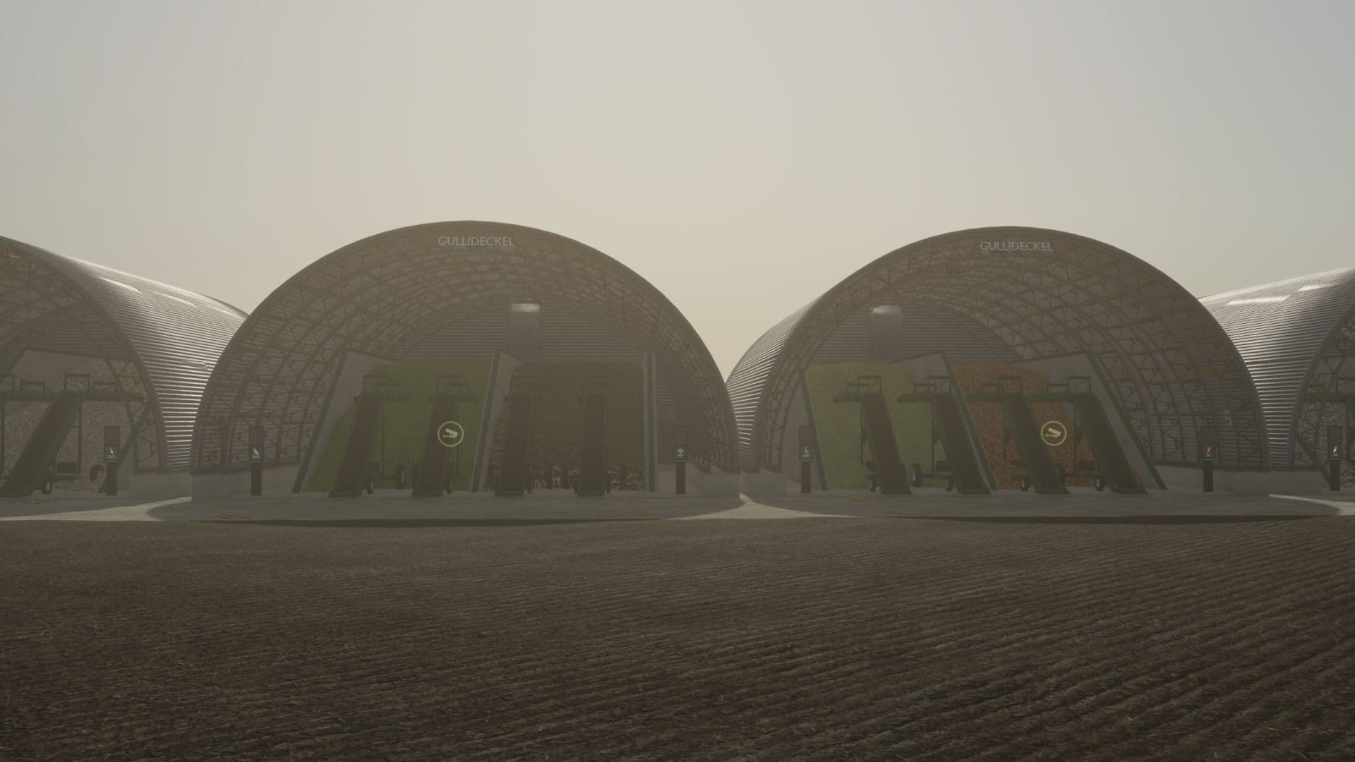 Modern silo with digital screen
