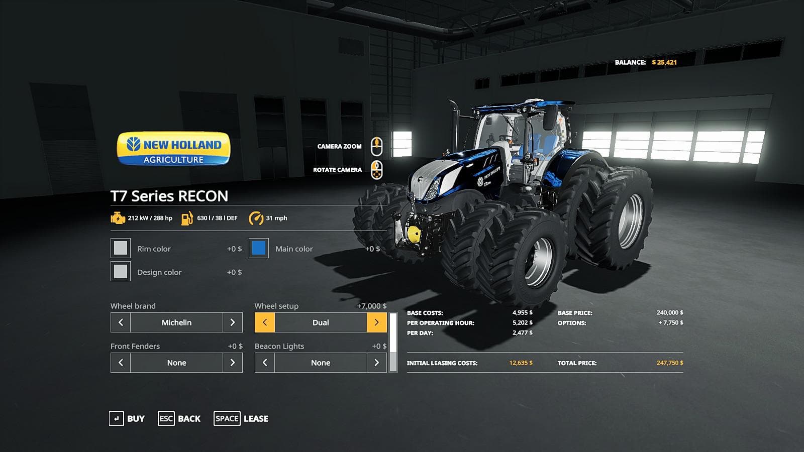 NEW HOLLAND T7 RECON