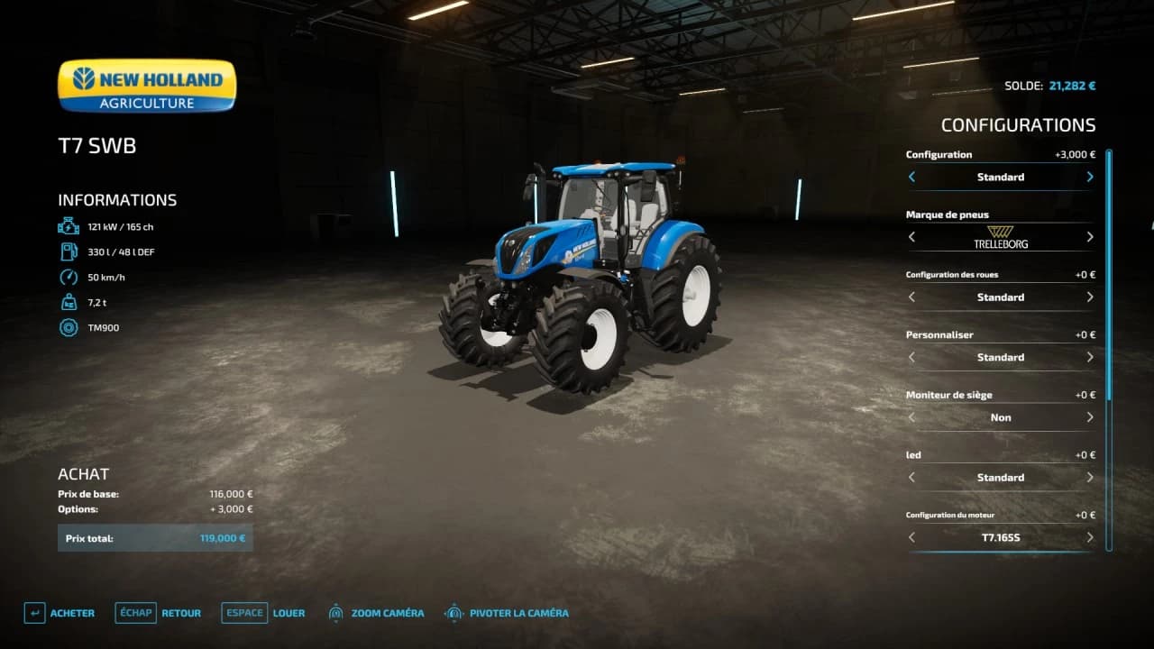 NEW HOLLAND T7 SWB 4