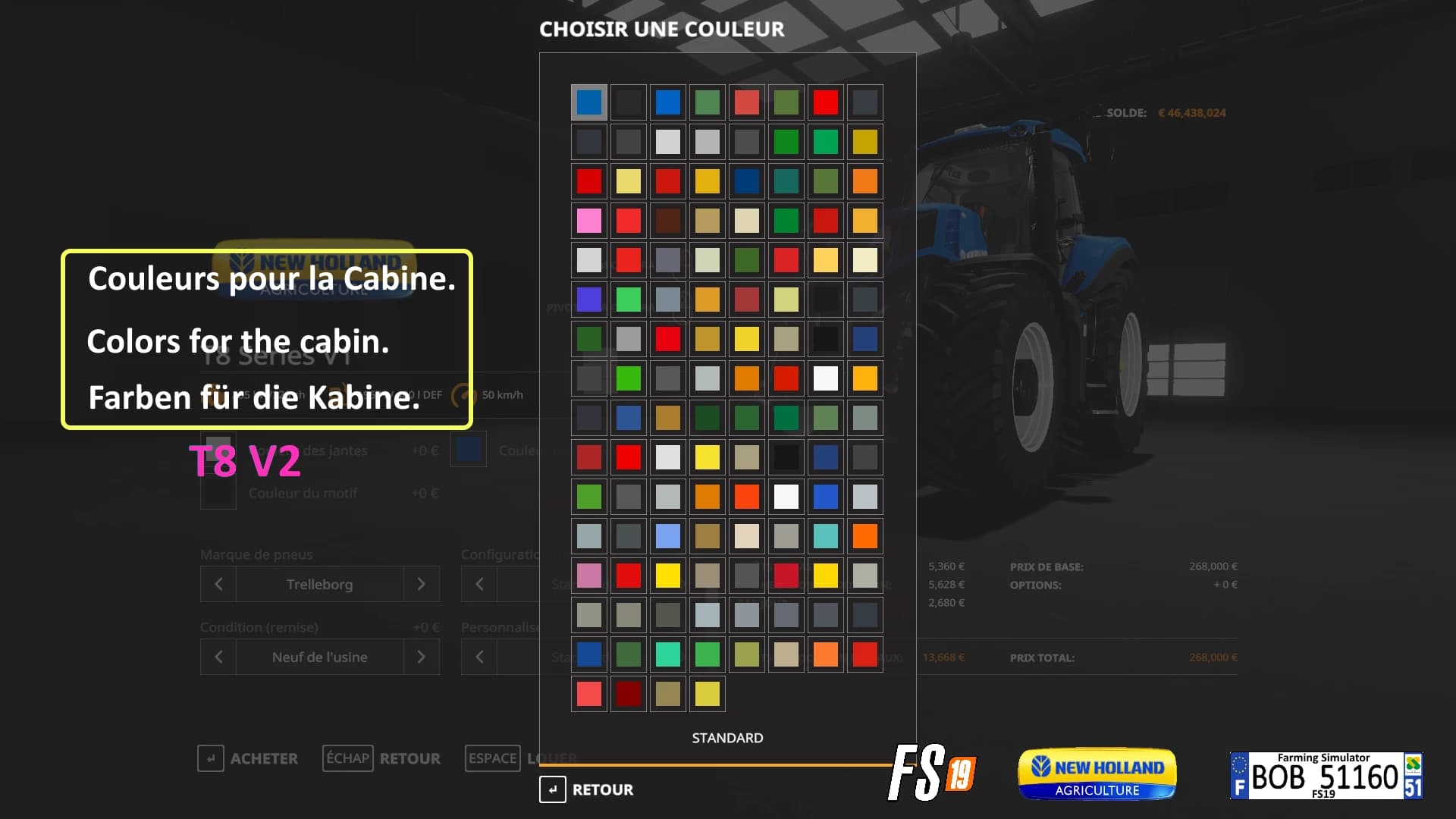 NEW HOLLAND T8 &amp; BY BOB51160 4