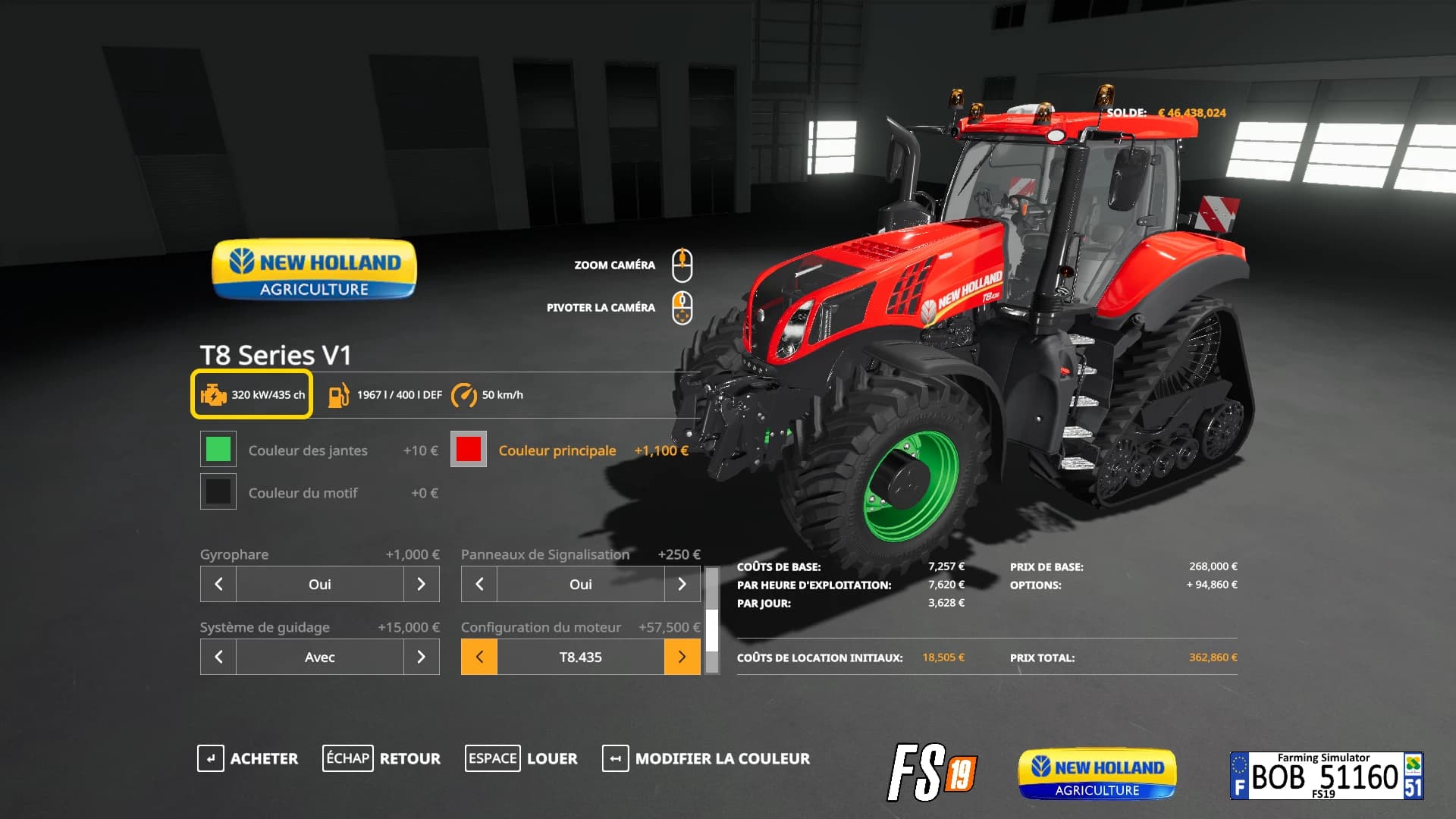 NEW HOLLAND T8 &amp; BY BOB51160 2