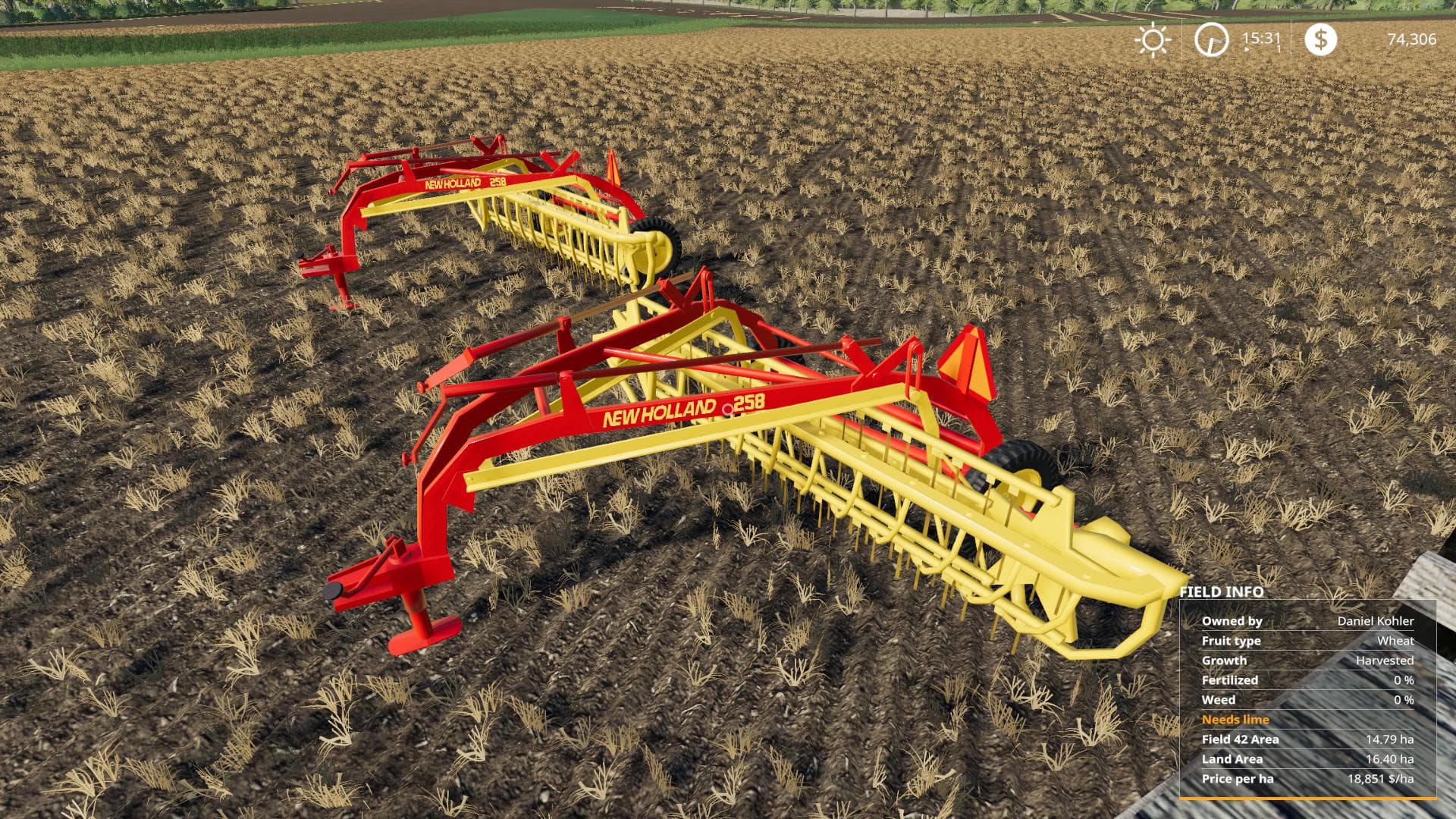 NEW HOLLAND 258 RAKE/TEDDER 2