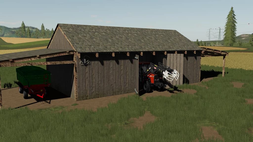 OLD WOODEN BARN WITH SHED 3