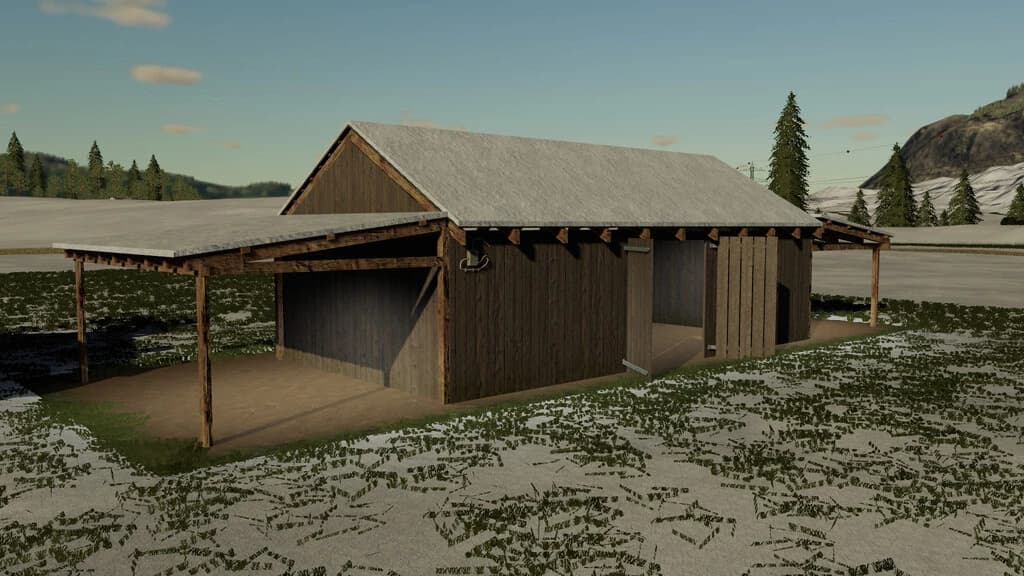 OLD WOODEN BARN WITH SHED 2
