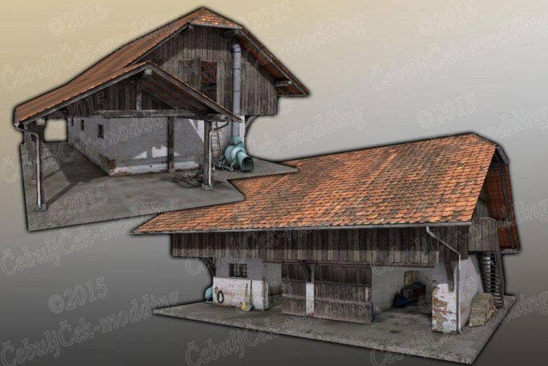 Old EU barn placeable