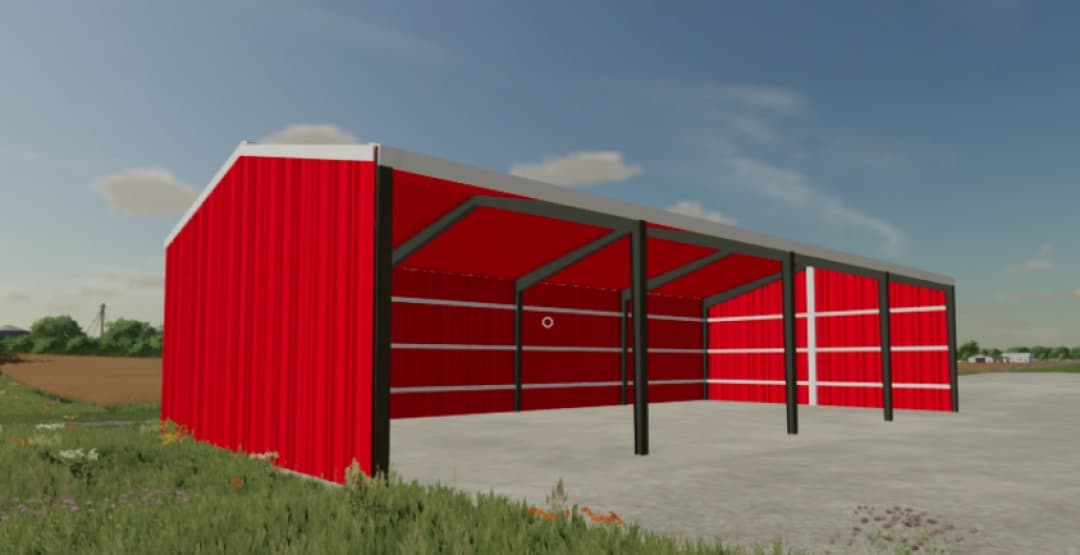 Open vehicle shed