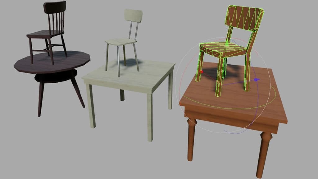 PACKAGE WITH TABLES AND CHAIRS (PREFAB) 4