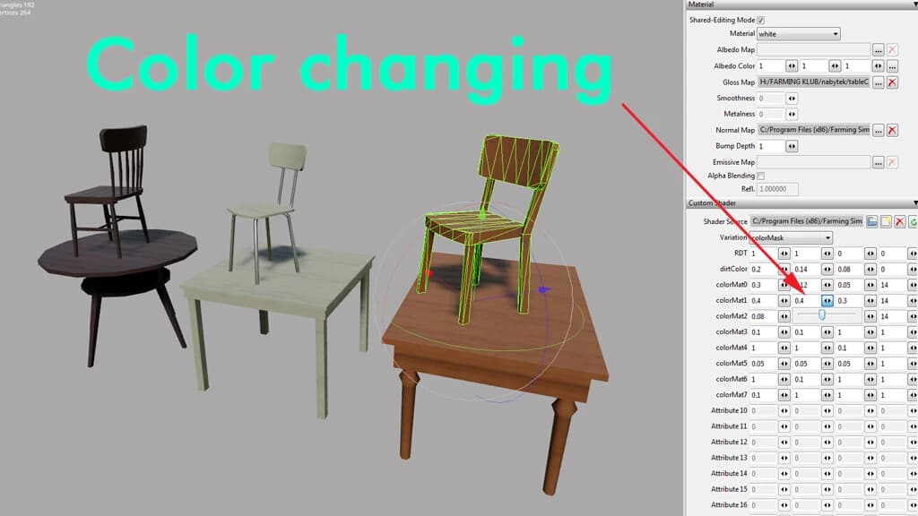 PACKAGE WITH TABLES AND CHAIRS (PREFAB) 3