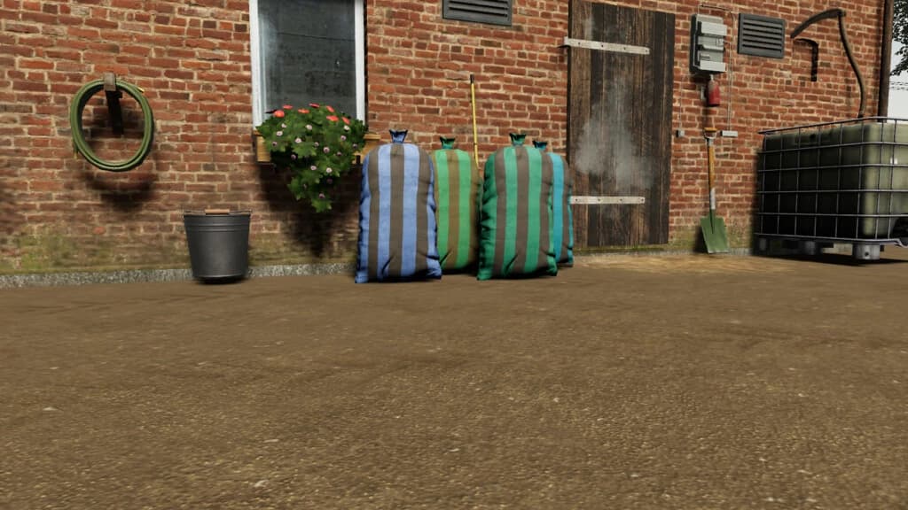 PALLET WITH USED SACKS