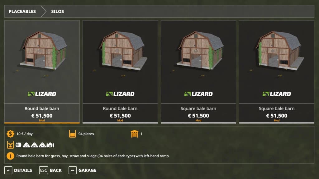 PLACEABLE BALE BARNS 3