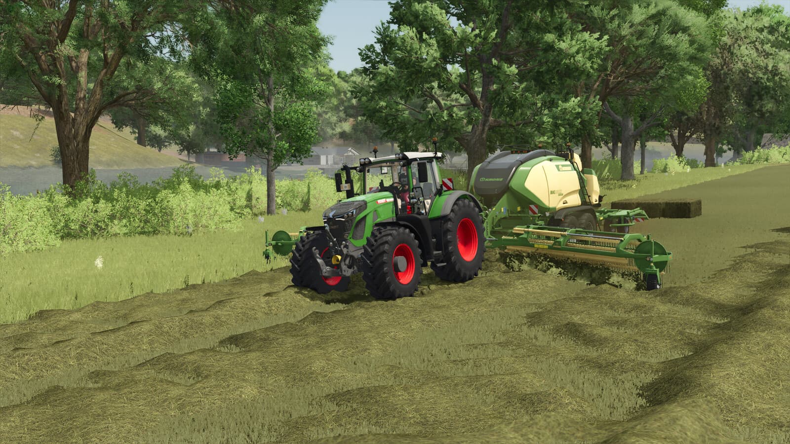 Pack Of Balers With Windrower 5