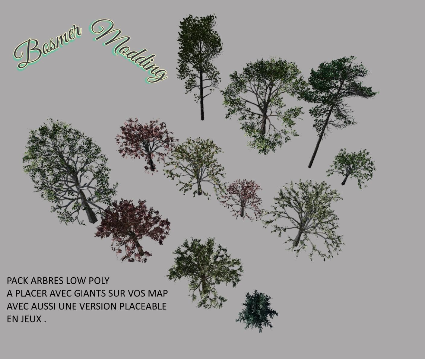 Pack Arbres low poly