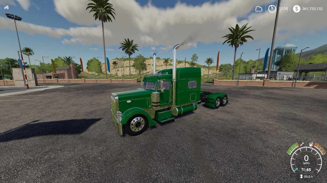 Peterbilt 379 Blue Red Green 3