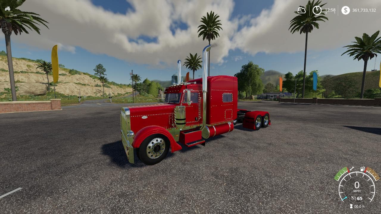 Peterbilt 379 Blue Red Green 2