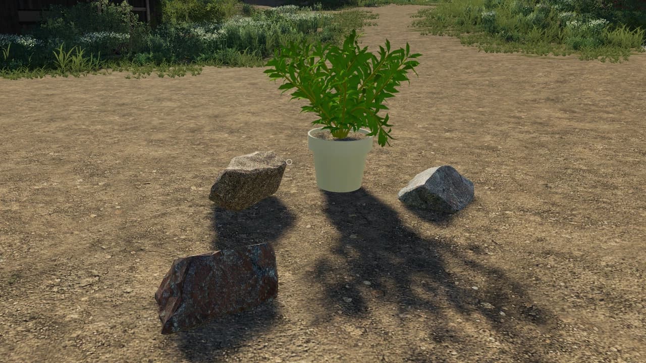 Placeable Flowerpots &amp; Rocks