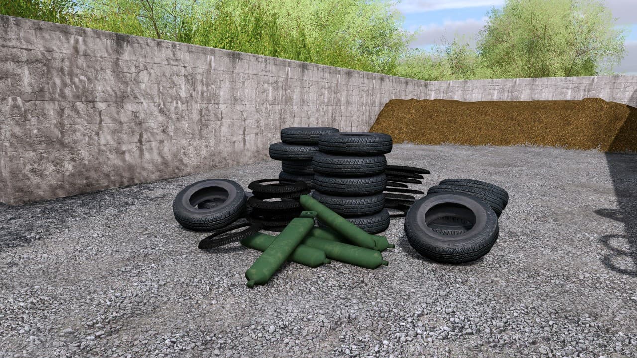 Placeable bunker silos tires 3