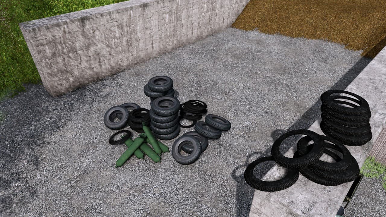 Placeable bunker silos tires 2