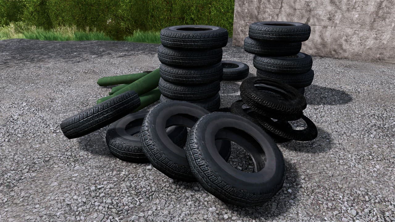 Placeable bunker silos tires