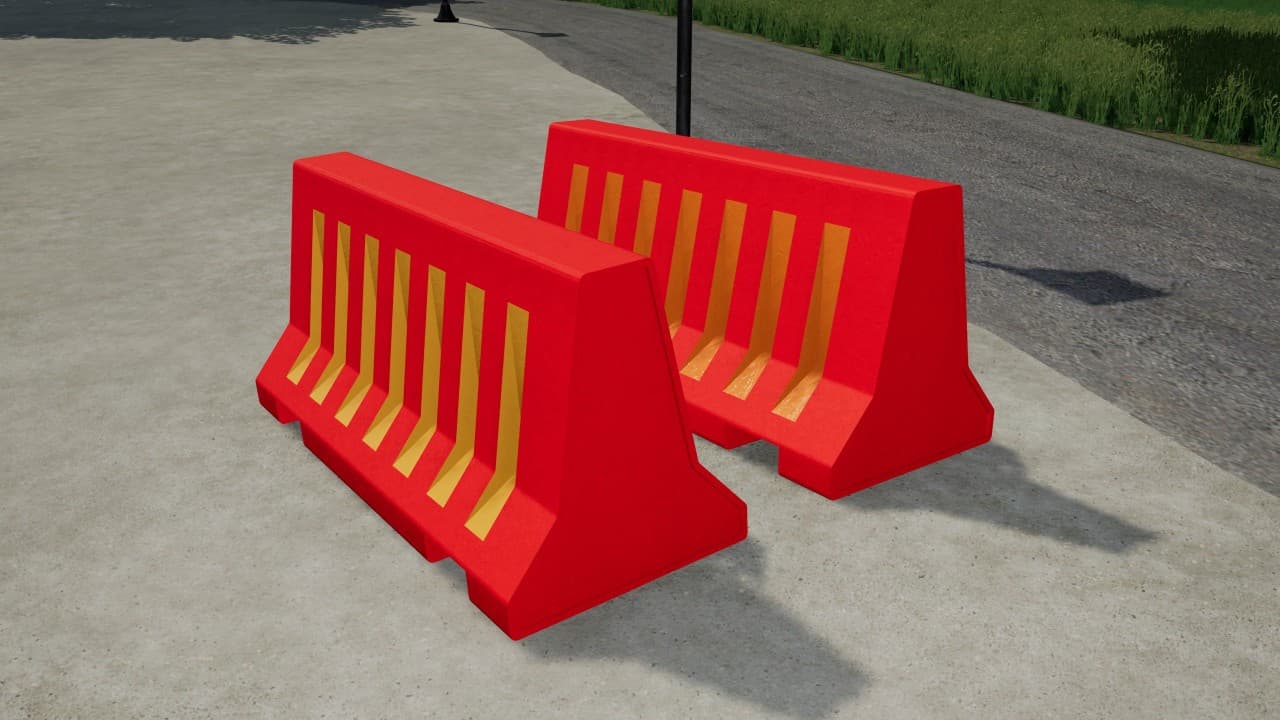 Plastic road barriers 2