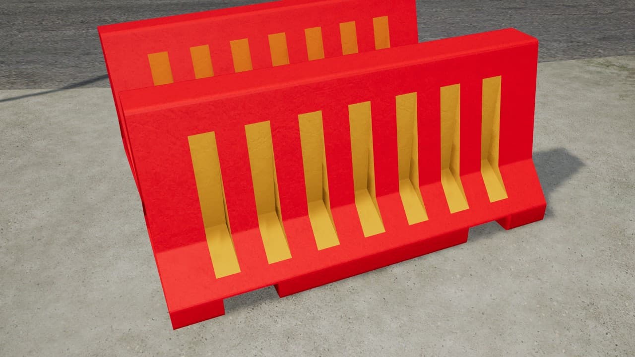 Plastic road barriers