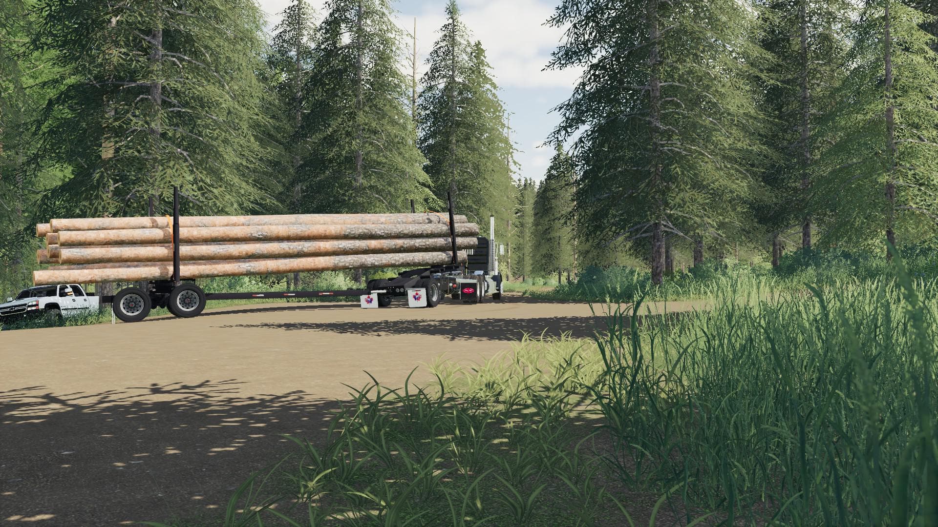 Pole Trailer and Jeep 2