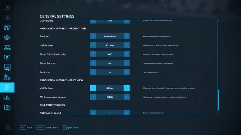 PRODUCTION INFO HUD 5