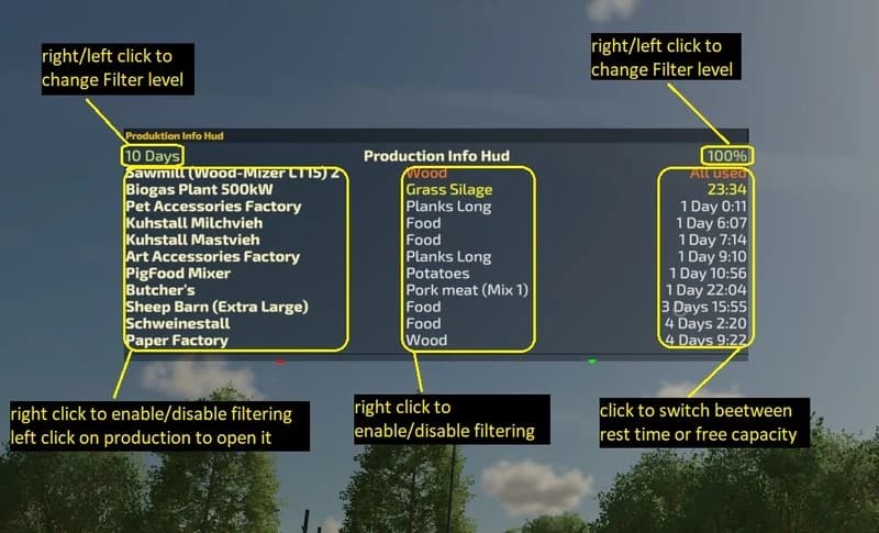 PRODUCTION INFO HUD 2