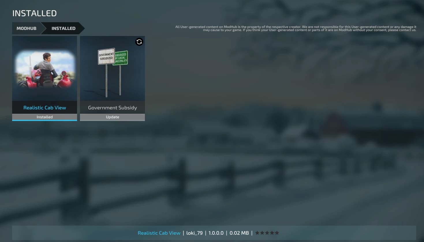 REALISTIC CAB VIEW