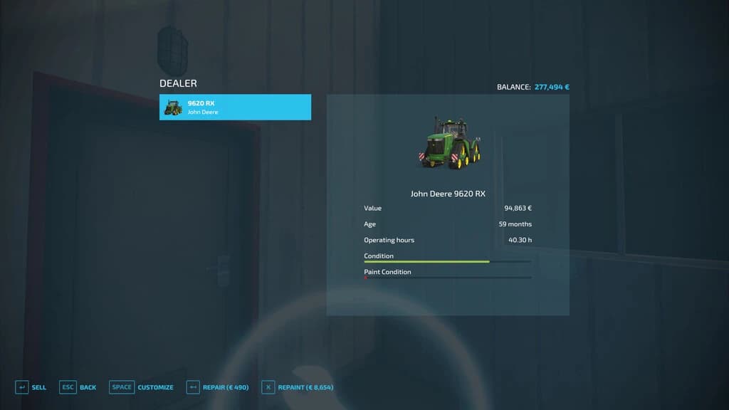 REPAIR AND PAINT SETTINGS 2