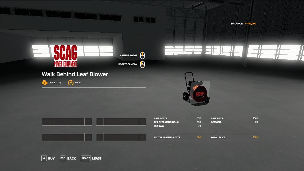 SCAG LEAF BLOWER