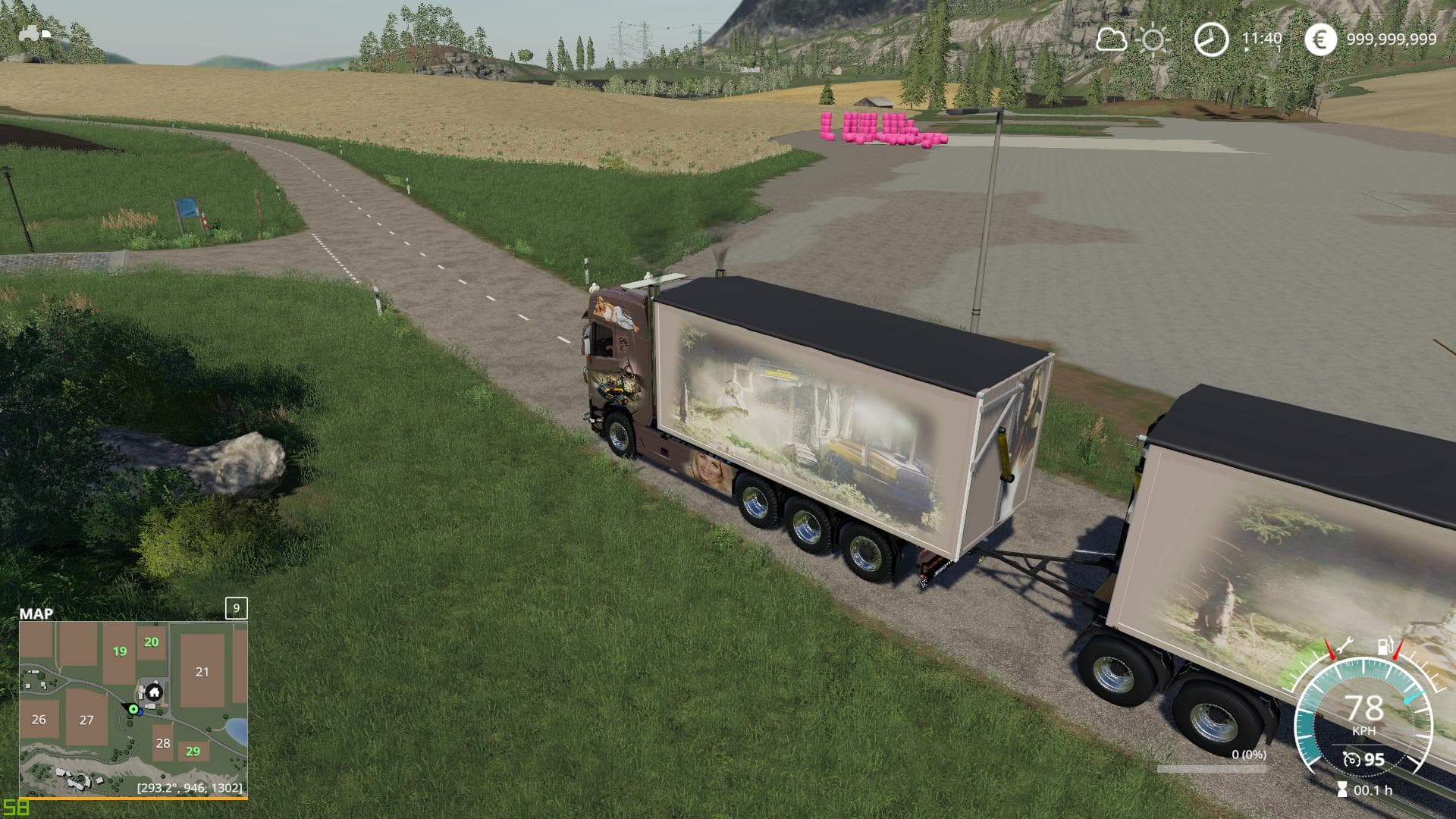 SCAINA WOODCHIPS AND TRAILER