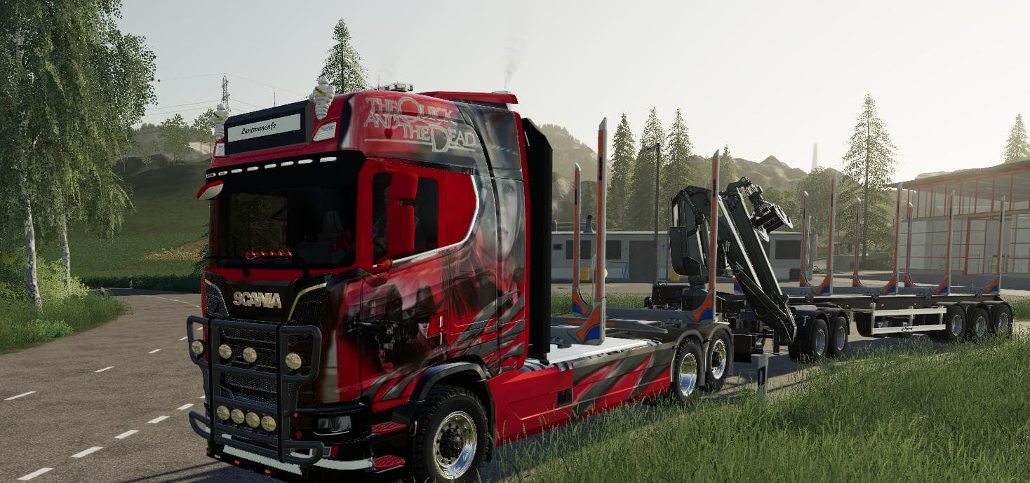 SCANIA WOODTRUCK AND TRAILER 3